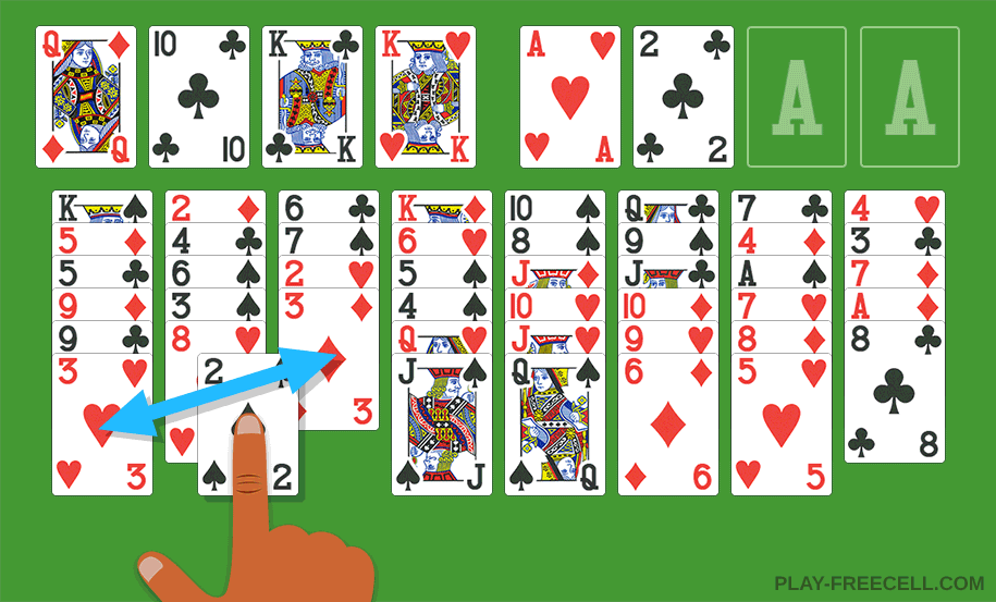 A Freecell game with infinite moves