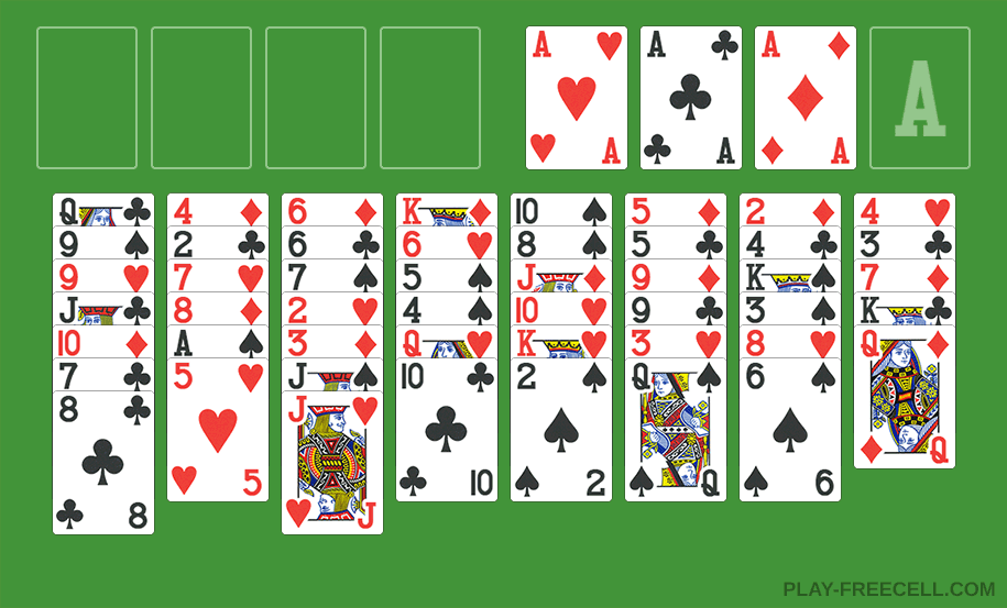 Freecell Solitaire: free card game, play online and in full-screen without  registration